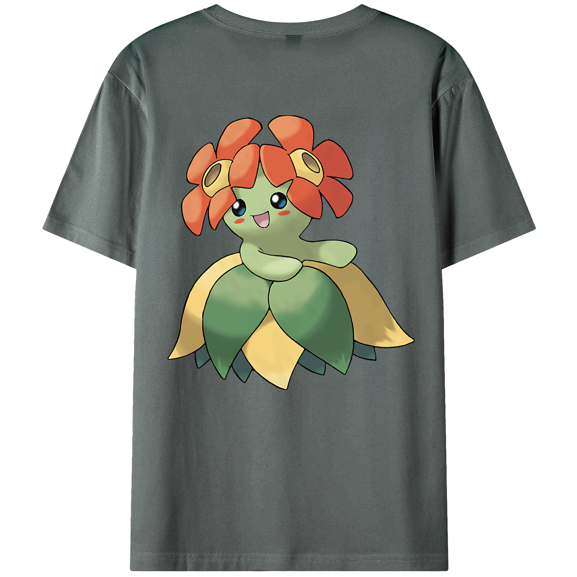 （画像用） ポケットモンスター Pokémon 綿100％ メンズ半袖Tシャツ（バックプリント） 通気性